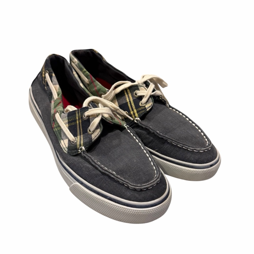 Sperry Top-Sider Women’s 8 Canvas Boat Shoes Plaid‎ Lining